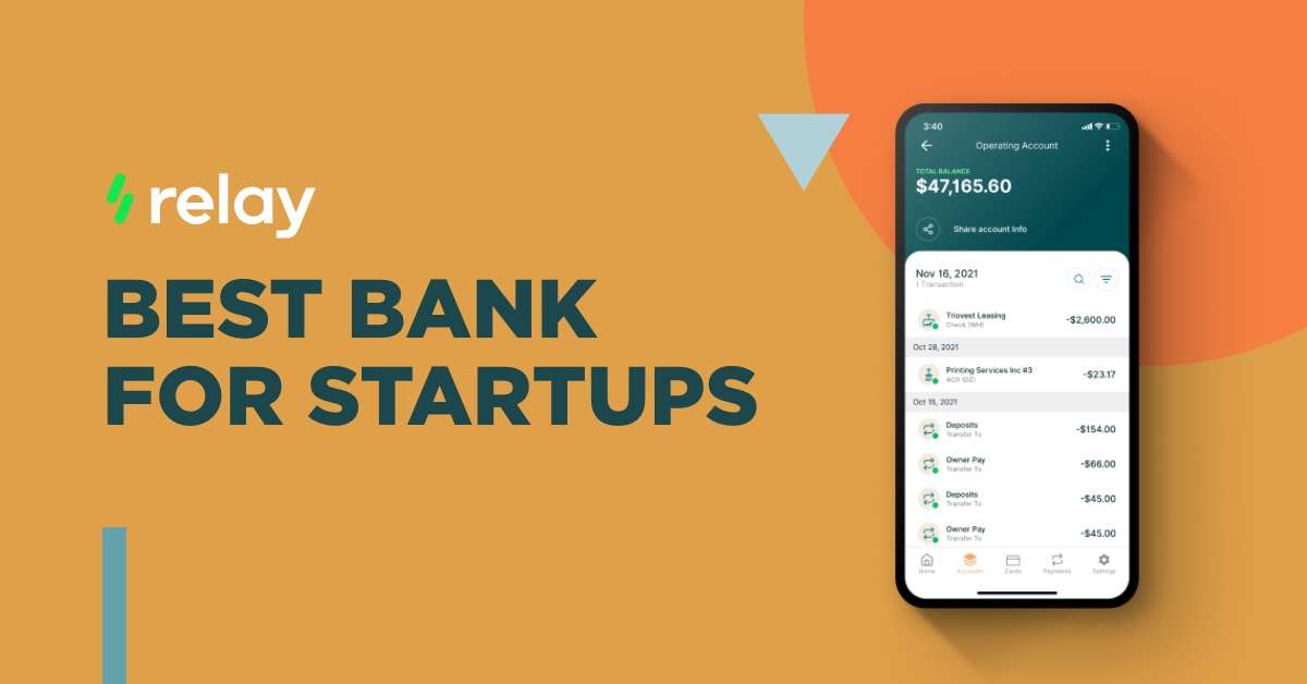 Best Bank for Startups: Relay Financial
